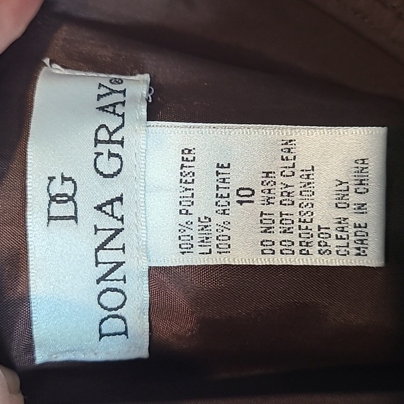 Vintage Brown Maxi Dress gown evening wear Armani Prada esque - Picture 8 of 8